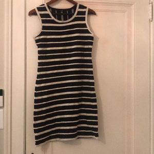 Black and white stripe dress SIZE SMALL